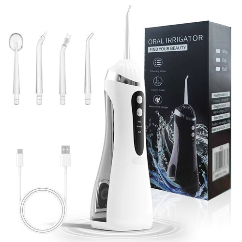 Cordless Water Flosser — IPX7 Waterproof, Multiple Pressure Settings